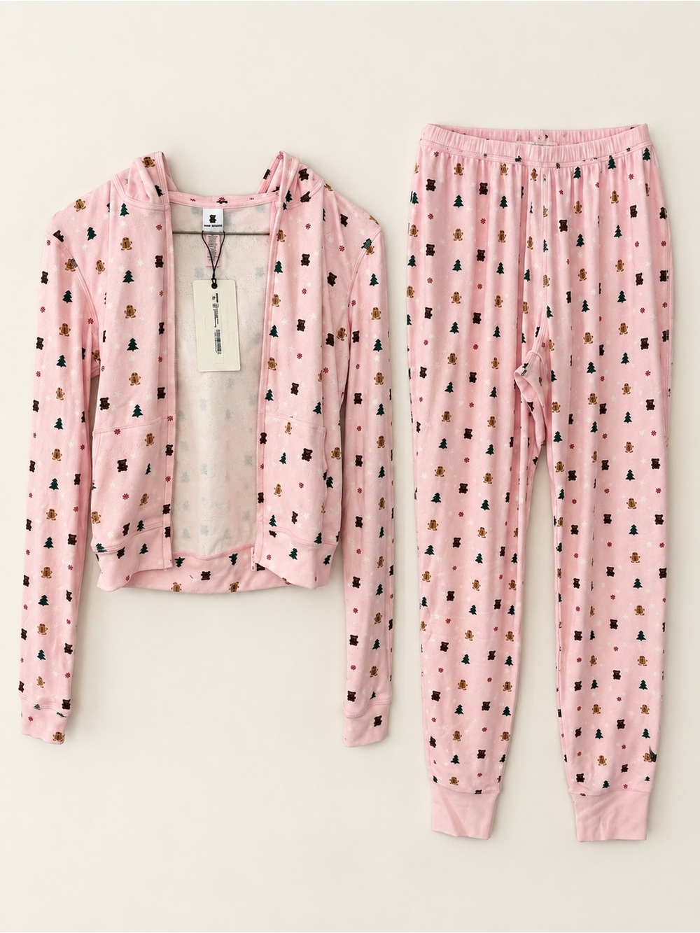 NWT SKIMS x CPFM Gingerbread Snow Plush Pointelle Hoodie & Leggings Set S